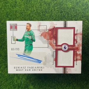 2019-20 Panini Impeccable Łukasz Fabiański Dual Patch Auto 03/99