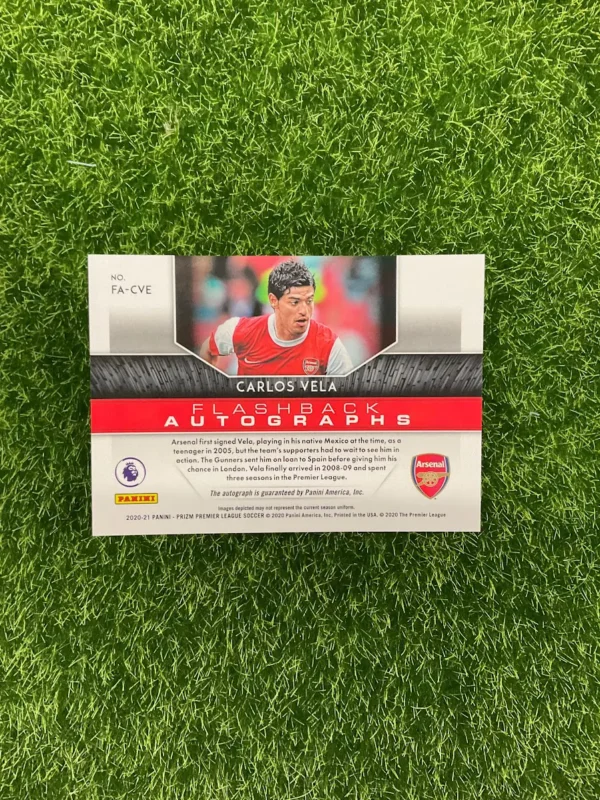 2020-21 Panini Prizm Premier League Carlos Vela Flashback Autographs Silver Prizm Auto - Image 2