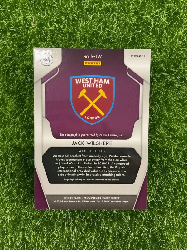 2019-20 Panini Prizm Premier League Jack Wilshere Blue Ice Prizm Auto - Image 2