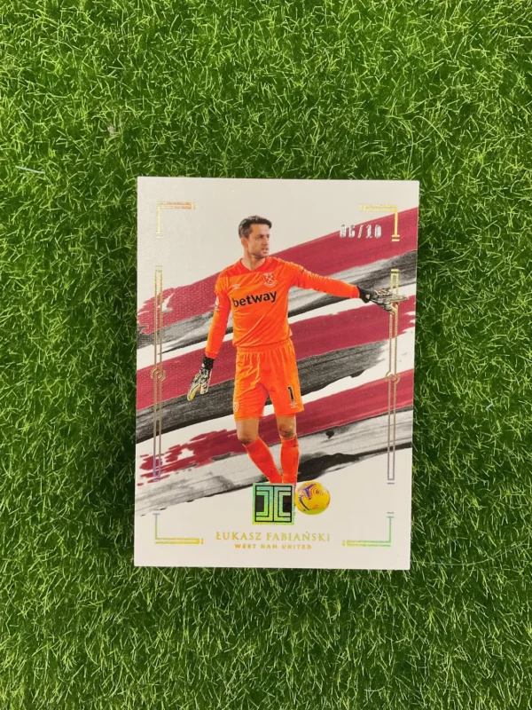 2020-21 Panini Impeccable Łukasz Fabiański Gold Parallel 04/10