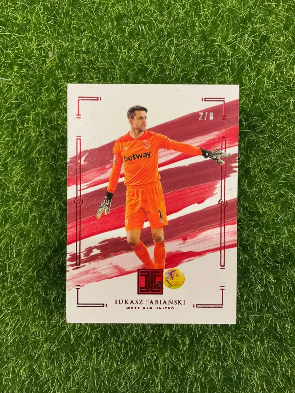 2020-21 Panini Impeccable Łukasz Fabiański Red Parallel 2/8