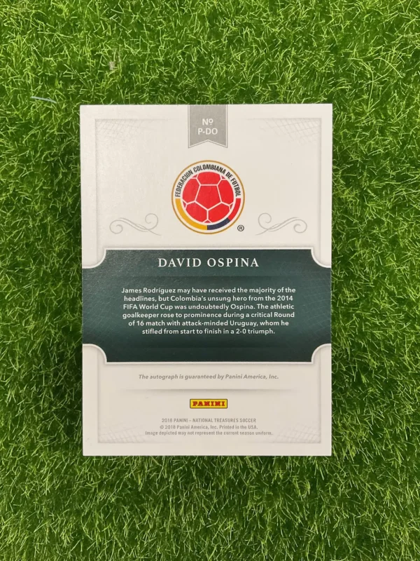 2018 Panini National Treasures David Ospina Penmanship Bronze Auto 08/25 - Image 2