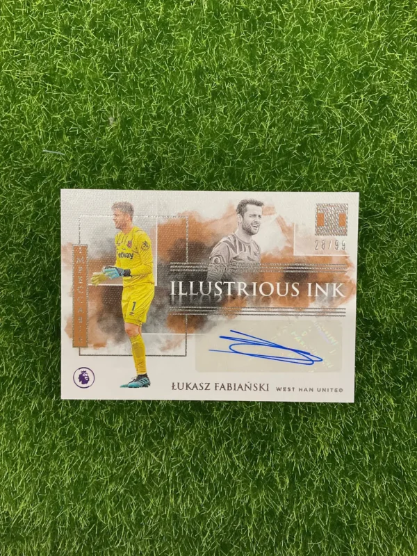 2019-20 Panini Impeccable Łukasz Fabiański Illustrious Ink Auto 28/99
