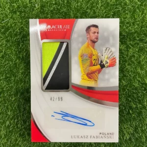 2018-19 Panini Immaculate Collection Łukasz Fabiański Prime Patch Auto 42/99