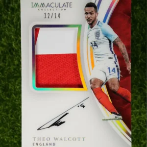 2017 Panini Immaculate Collection Theo Walcott Prime Patch Auto 12/14