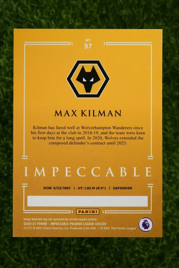 2020-21 Panini Impeccable Max Kilman Parallel 1/8 - Image 2
