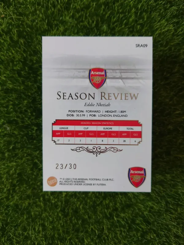 2021 Futera Arsenal Eddie Nketiah Season Review 23/30 - Image 2