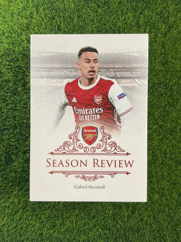 2021 Futera Arsenal Gabriel Martinelli Season Review Gold Parallel 03/05