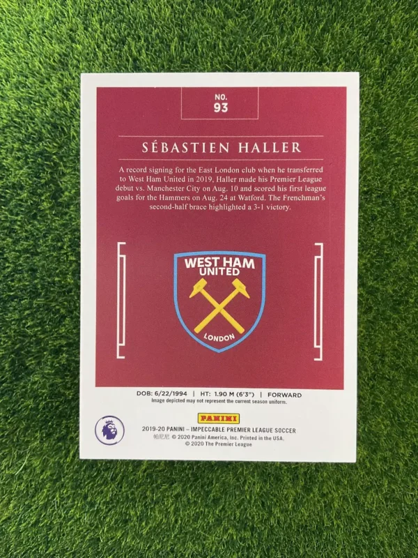2019-20 Panini Impeccable Sébastien Haller Holo Parallel 10/20 - Image 2