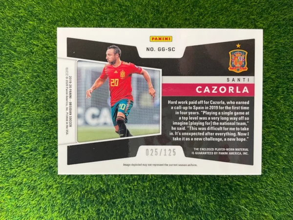 2019-20 Panini Obsidian Santi Cazorla Galaxy Gear Patch 25/125 - Image 2