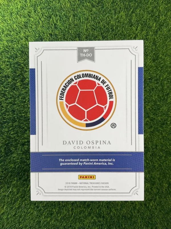 2018 Panini National Treasures David Ospina Treasured Threads Patch 48/99 - Image 2