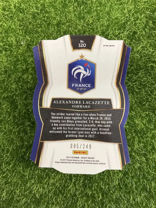 2017-18 Panini Select Alexandre Lacazette Blue Die-Cut Prizm 85/249 - Image 2