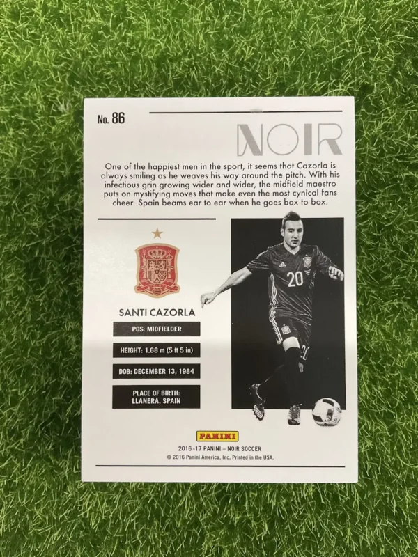 2016-17 Panini Noir Santi Cazorla 73/75 - Image 2