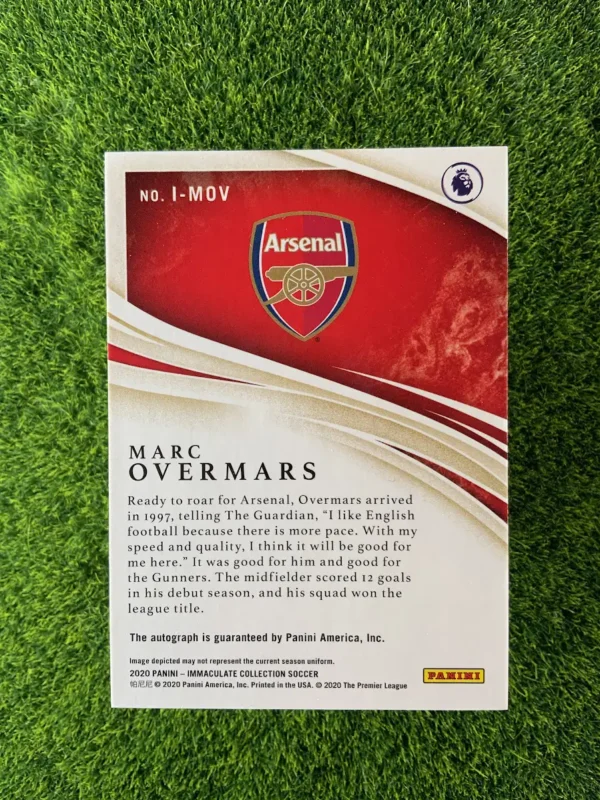 2020 Panini Immaculate Collection Marc Overmars Ink Auto 44/99 - Image 2