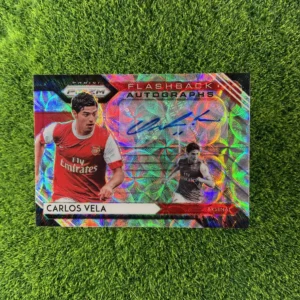 2020-21 Panini Prizm Premier League Carlos Vela Flashback Autographs Hyper Prizm Auto