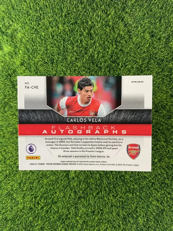 2020-21 Panini Prizm Premier League Carlos Vela Flashback Autographs Hyper Prizm Auto - Image 2
