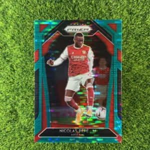 2020-21 Panini Prizm Premier League Nicolas Pépé Teal Ice Prizm 37/49
