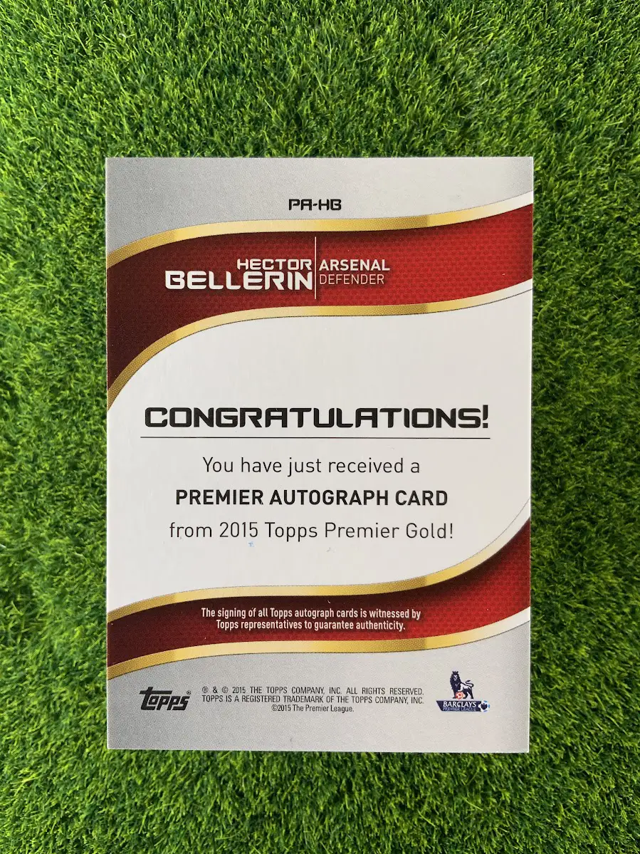 2015 Topps Premier Gold Hector Bellerin Autograph - Image 2