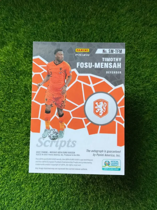 2021 Panini Mosaic UEFA Euro Timothy Fosu-Mensah Scripts Genesis Mosaic Rookie Auto - Image 2