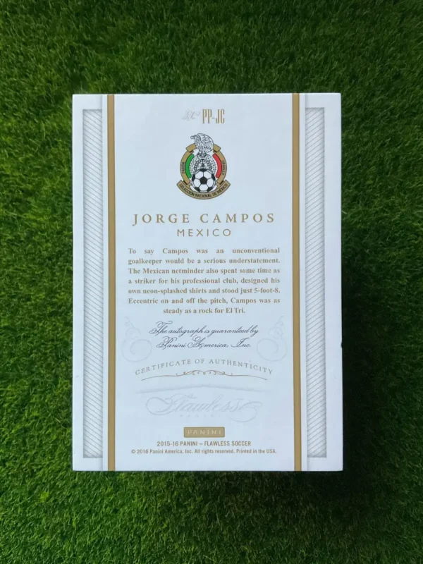 2015-16 Panini Flawless Jorge Campos Pitch Perfect Auto 08/25 - Image 2