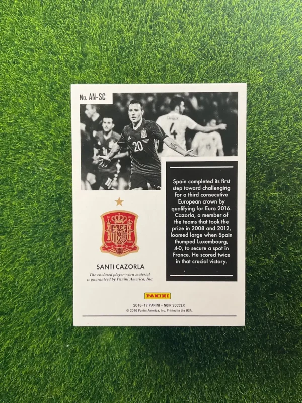 2016-17 Panini Noir Santi Cazorla Color Patch 25/49 - Image 2