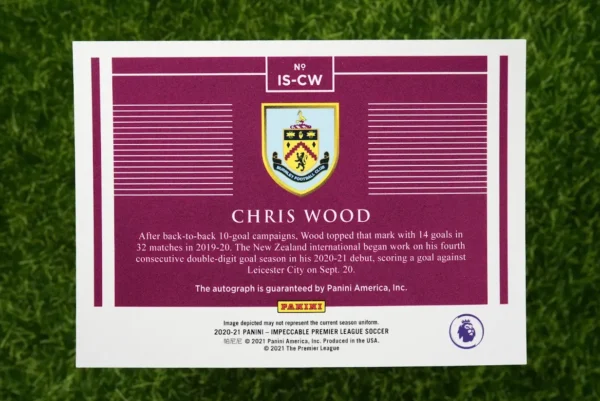 2020-21 Panini Impeccable Chris Wood Auto 4/15 - Image 2