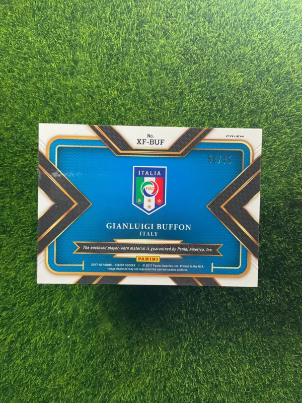 2017-18 Panini Select Gianluigi Buffon X-Factor Memorabilia Patch Prizm 8/15 - Image 2