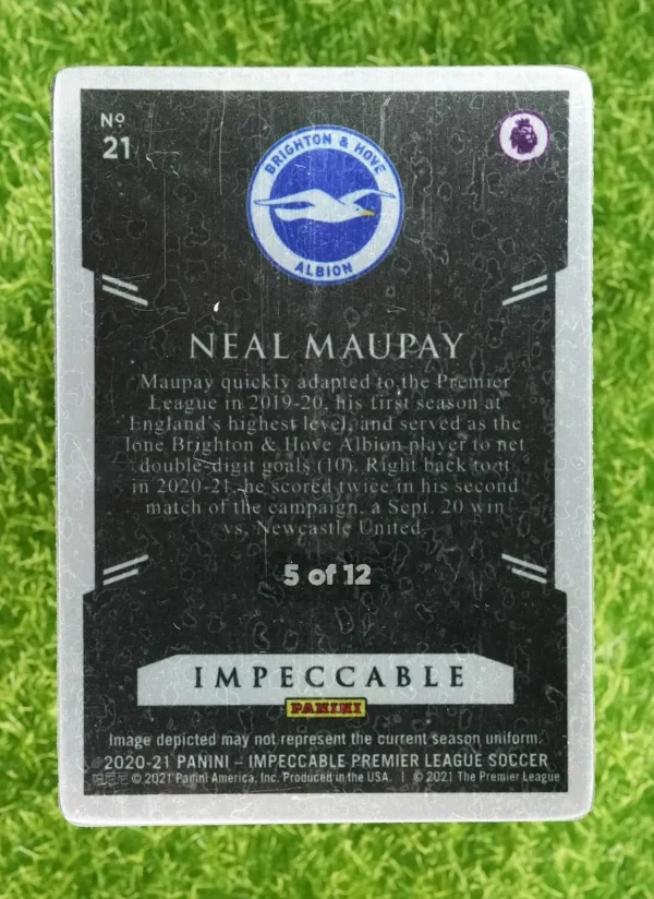 2020-21 Panini Impeccable Neal Maupay Stainless Stars 5/12 - Image 2