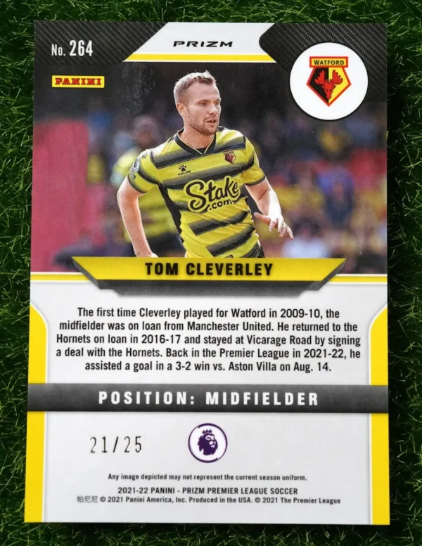 2021-22 Panini Prizm Tom Cleverley Prizm 21/25 - Image 2