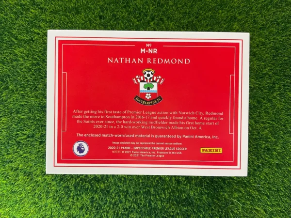 2020-21 Panini Impeccable Nathan Redmond Patch 38/49 - Image 2