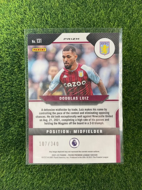 2021-22 Panini Prizm Douglas Luiz Prizm 107/340 - Image 2