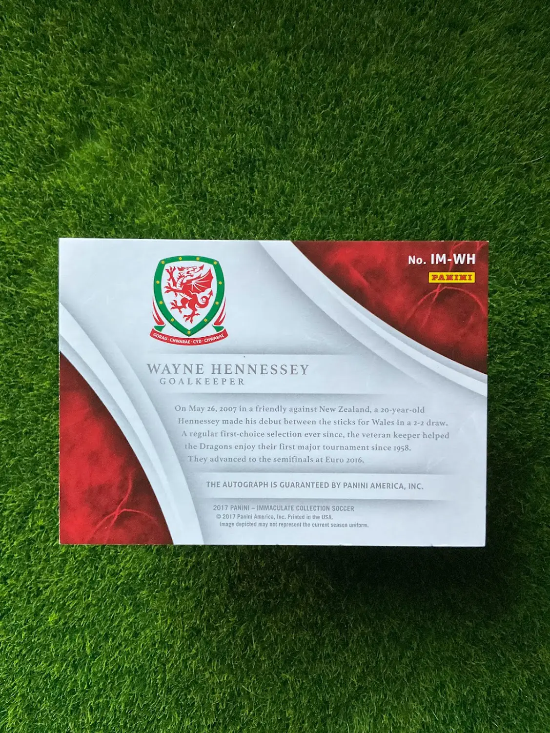 2017 Panini Immaculate Wayne Hennessey Celebration Signatures Auto 58/75 - Image 2