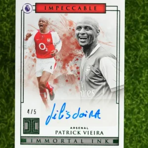 2019-20 Panini Impeccable Patrick Vieira Immortal Ink Auto 4/5