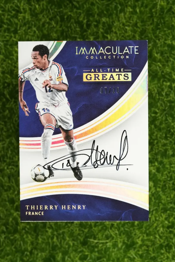 2017 Panini Immaculate Collection Thierry Henry All-Time Greats Auto 07/10
