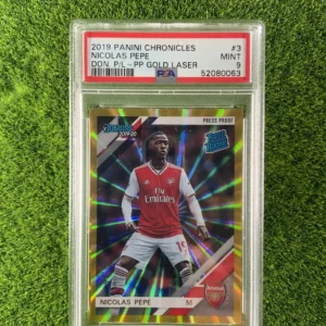 2019-20 Panini Chronicles Donruss Nicolas Pépé Press Proof Gold Laser