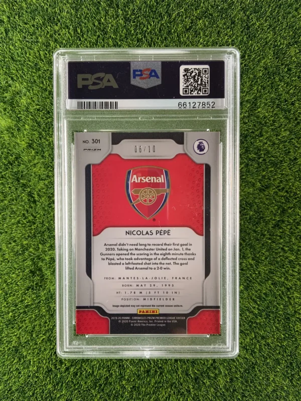 2019-20 Panini Chronicles Prizm Update Nicolas Pépé Gold Prizm 06/10 - Image 2