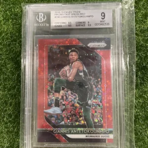 2018-19 Panini Prizm Giannis Antetokounmpo Fast Break Red Prizm 75/125
