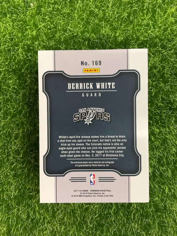 2017-18 Panini Dominion Derrick White Rookie Patch Auto 39/49 - Image 2