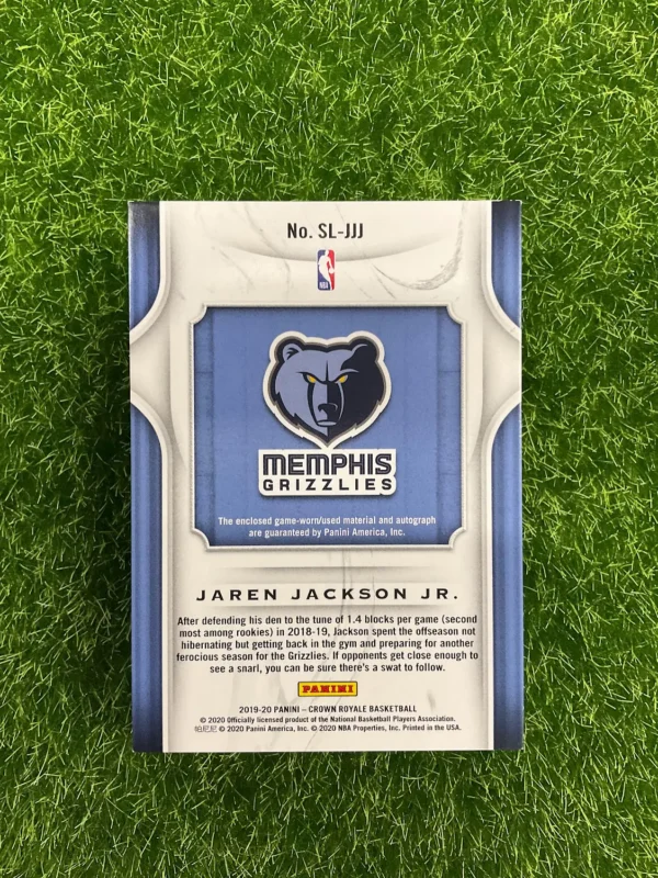 2019-20 Panini Crown Royale Jaren Jackson Jr. Silhouette Patch Auto 19/25 - Image 2