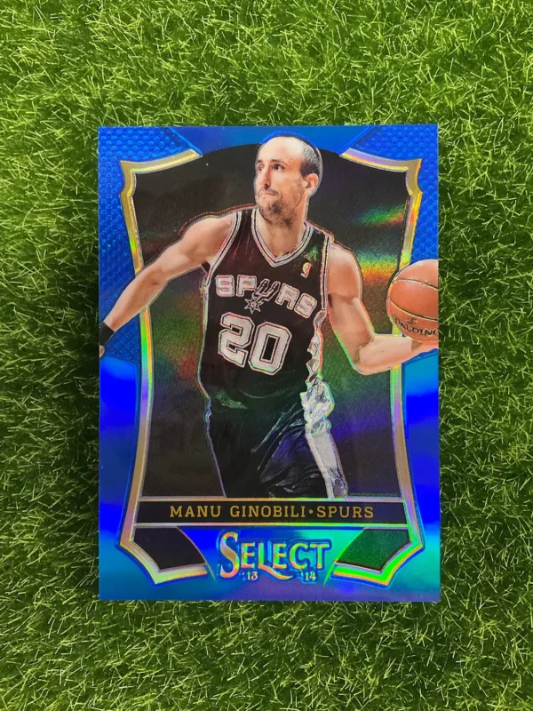 2013-14 Panini Select Manu Ginobili Blue Prizm 09/49