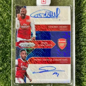 2020-21 Panini Prizm Thierry Henry & Pierre-Emerick Aubameyang Dual Signatures
