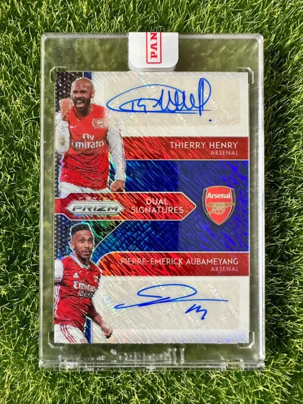 2020-21 Panini Prizm Thierry Henry & Pierre-Emerick Aubameyang Dual Signatures