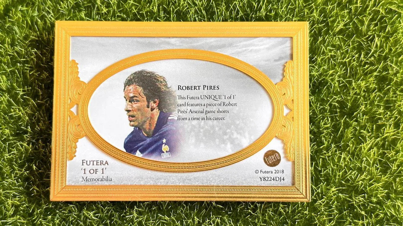 2018 Futera Unique Robert Pires Game Shorts Memorabilia 1/1 - Image 2