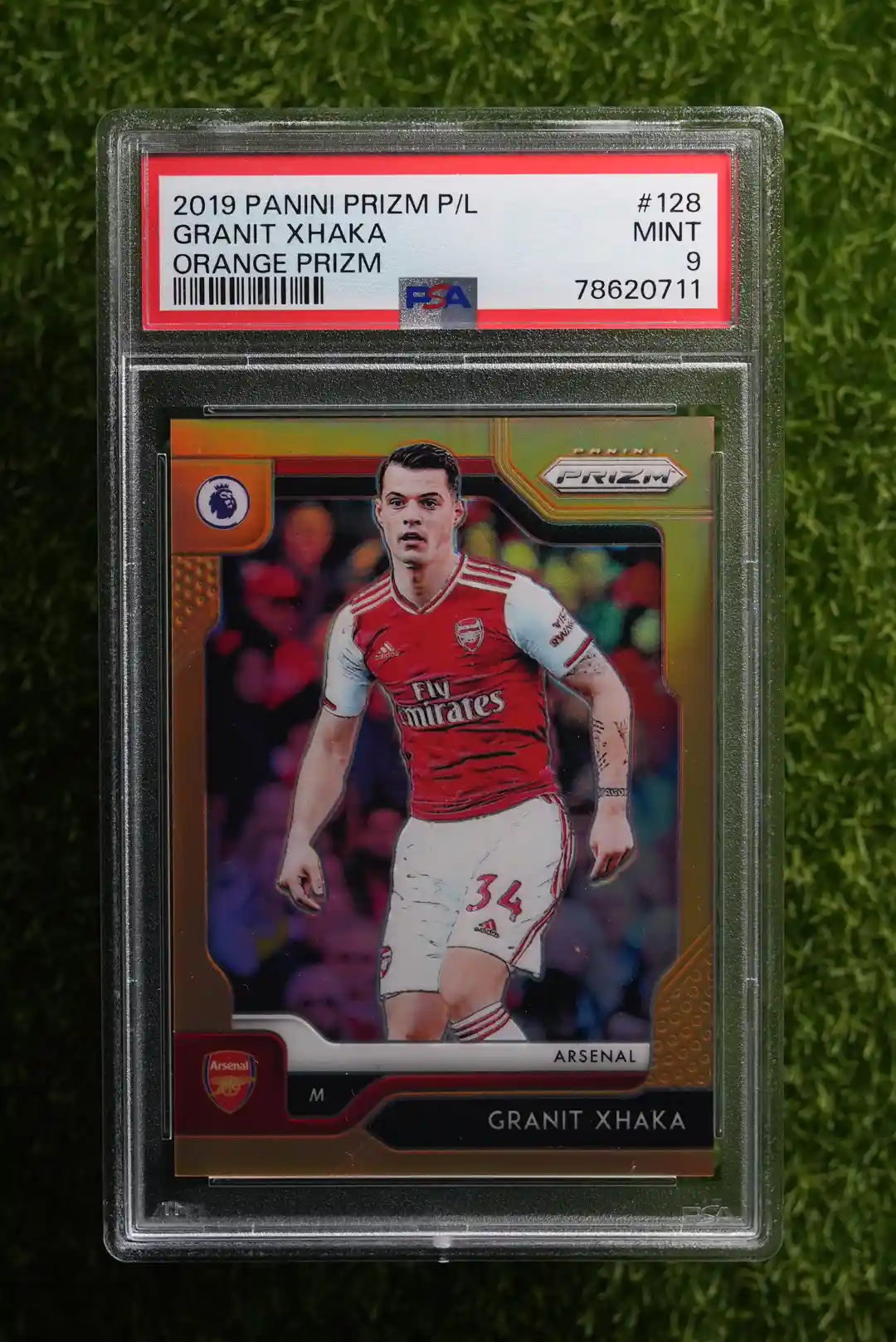 2019-20 Panini Prizm Granit Xhaka Orange Prizm 15/25