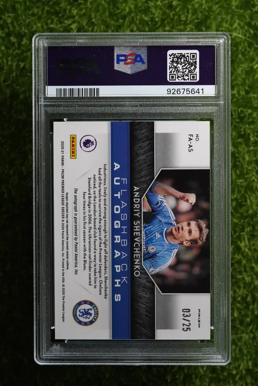 2020-21 Panini Prizm Andriy Shevchenko Flashback Autographs Silver Prizm 03/25 - Image 2