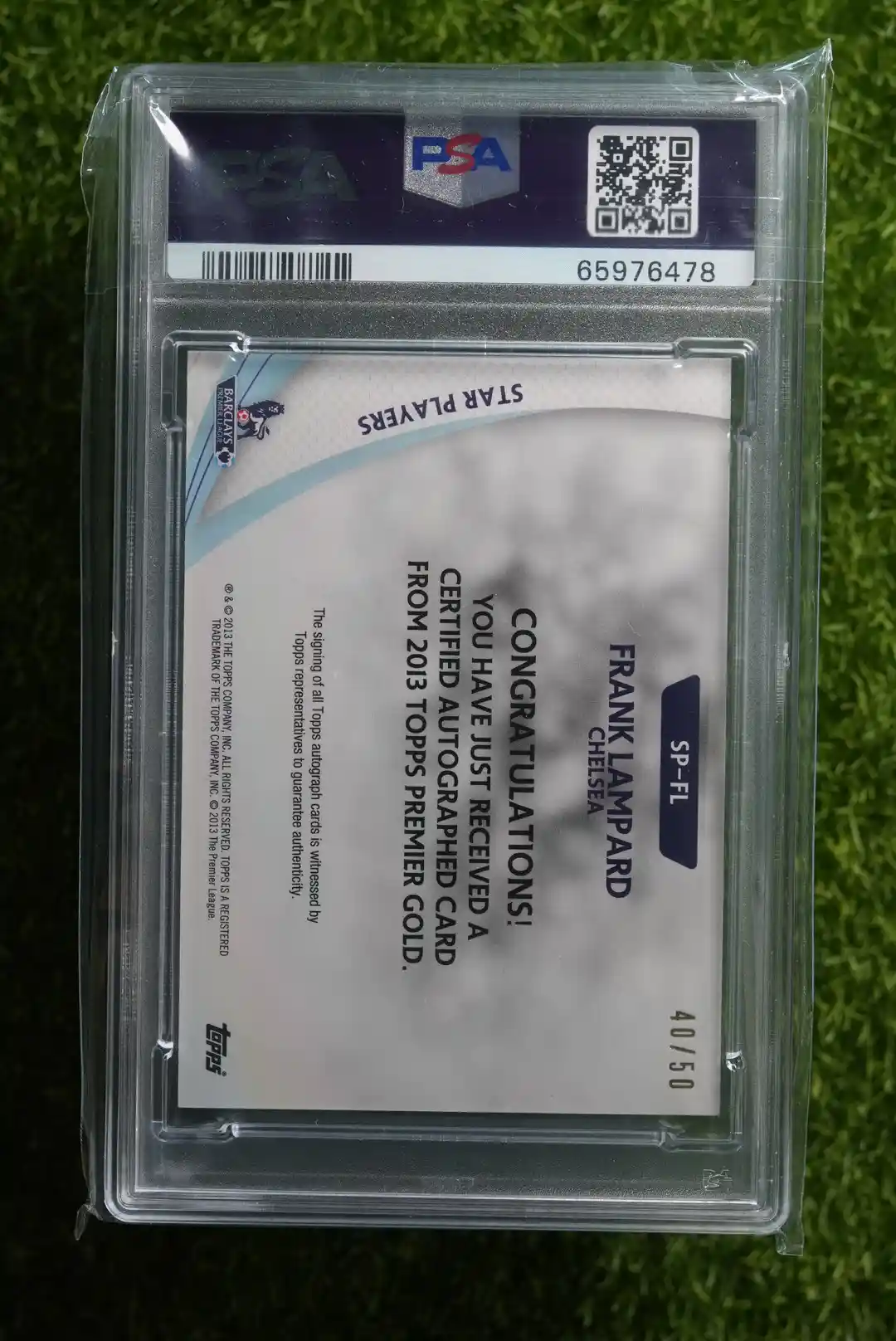 2013 Topps Premier Gold Frank Lampard Star Players Autographs Gold 40/50 - Image 2