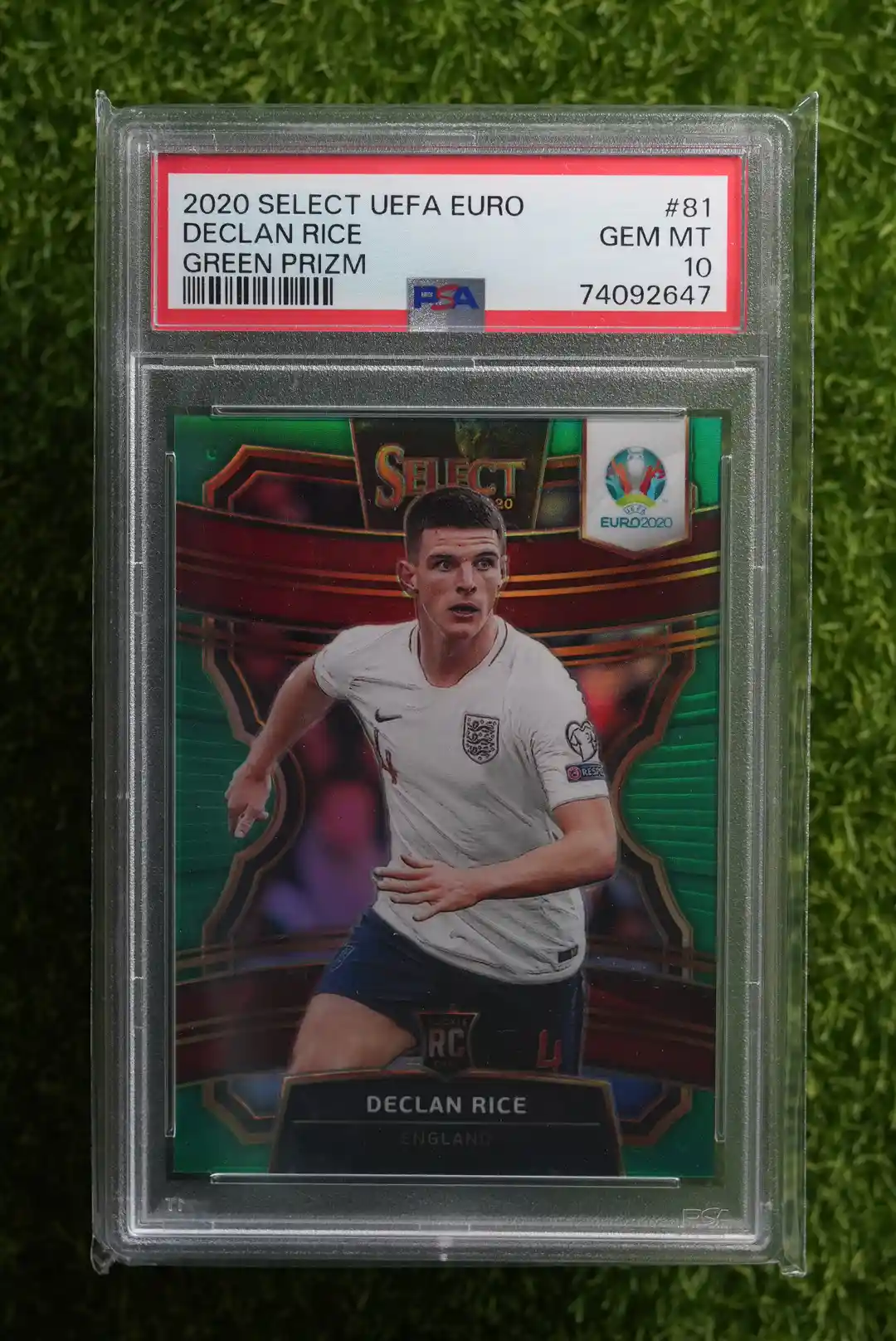 2020 Panini Select UEFA Euro Declan Rice Terrace Green Prizm 4/5