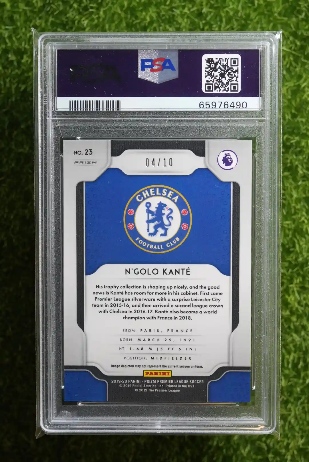 2019-20 Panini Prizm N'Golo Kanté Gold Prizm 04/10 - Image 2