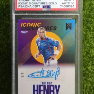 2017 Panini Nobility Thierry Henry Iconic Signatures Gold 5/15