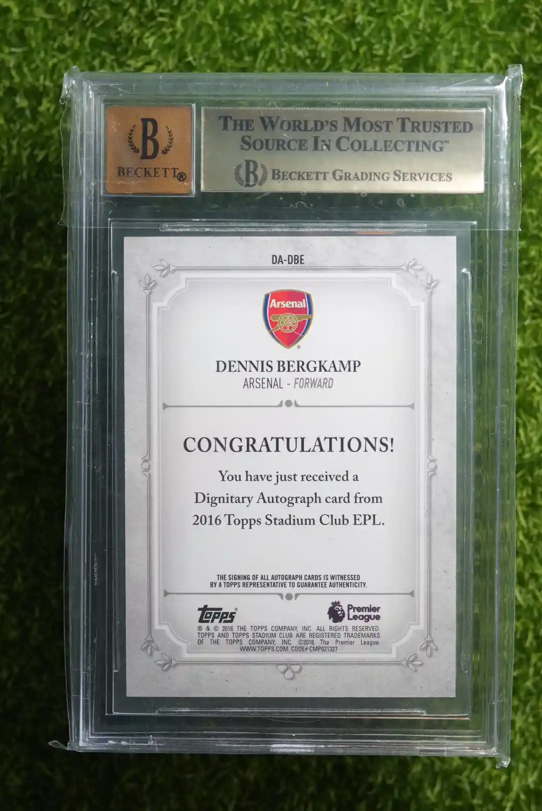 2016-17 Topps Stadium Club Dennis Bergkamp Dignitary Autographs 25/25 - Image 2